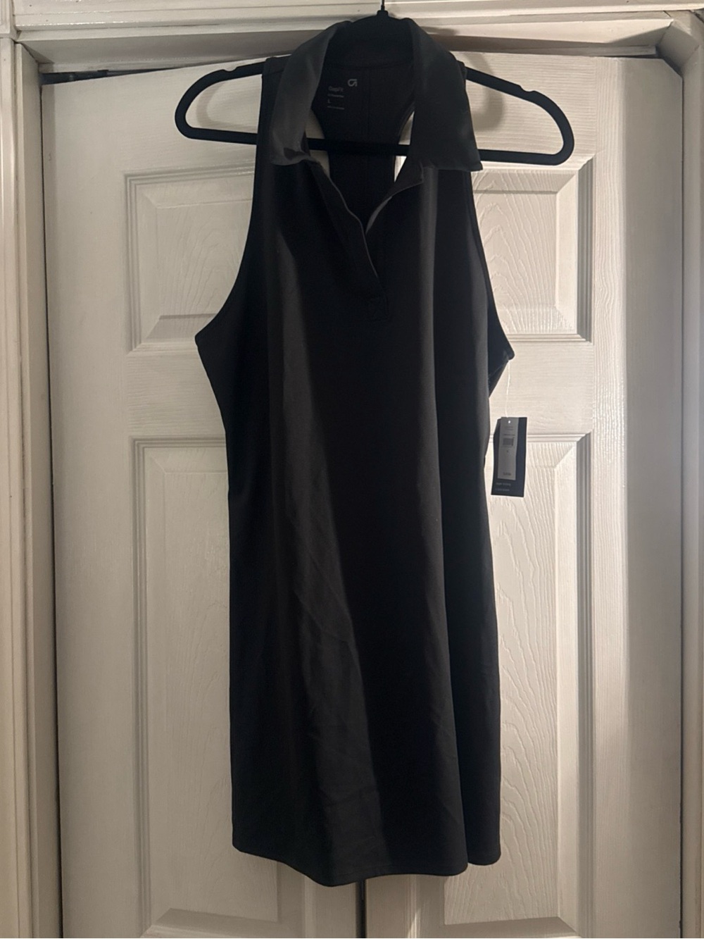 GAP Black Sleeveless Polo Mini Dress